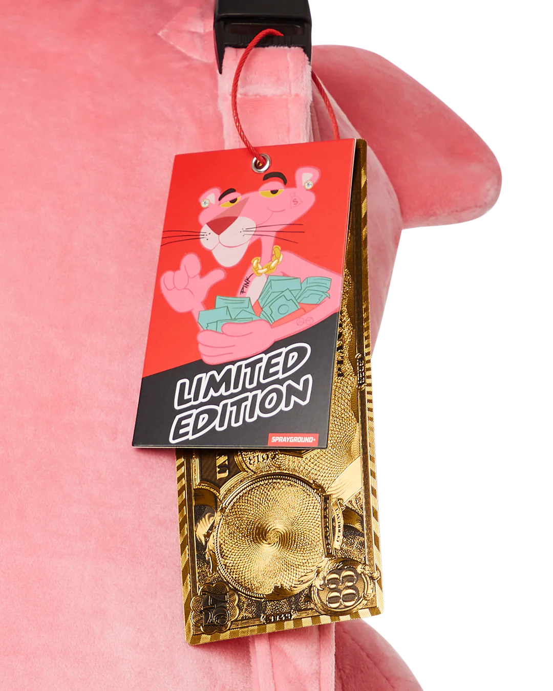 PINK PANTHER UP TO NO GOOD TEDDY BEAR BACKPACK