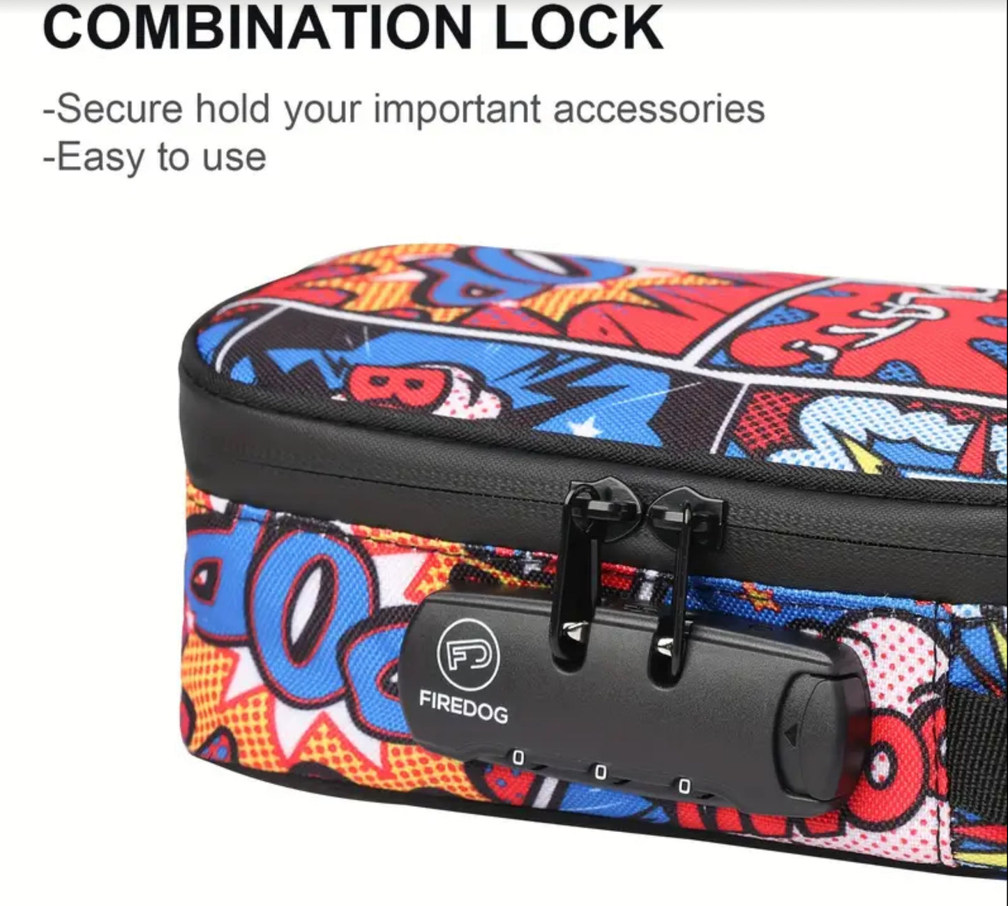BLACK BOOM -Patterned Smell Proof Bag with Lock