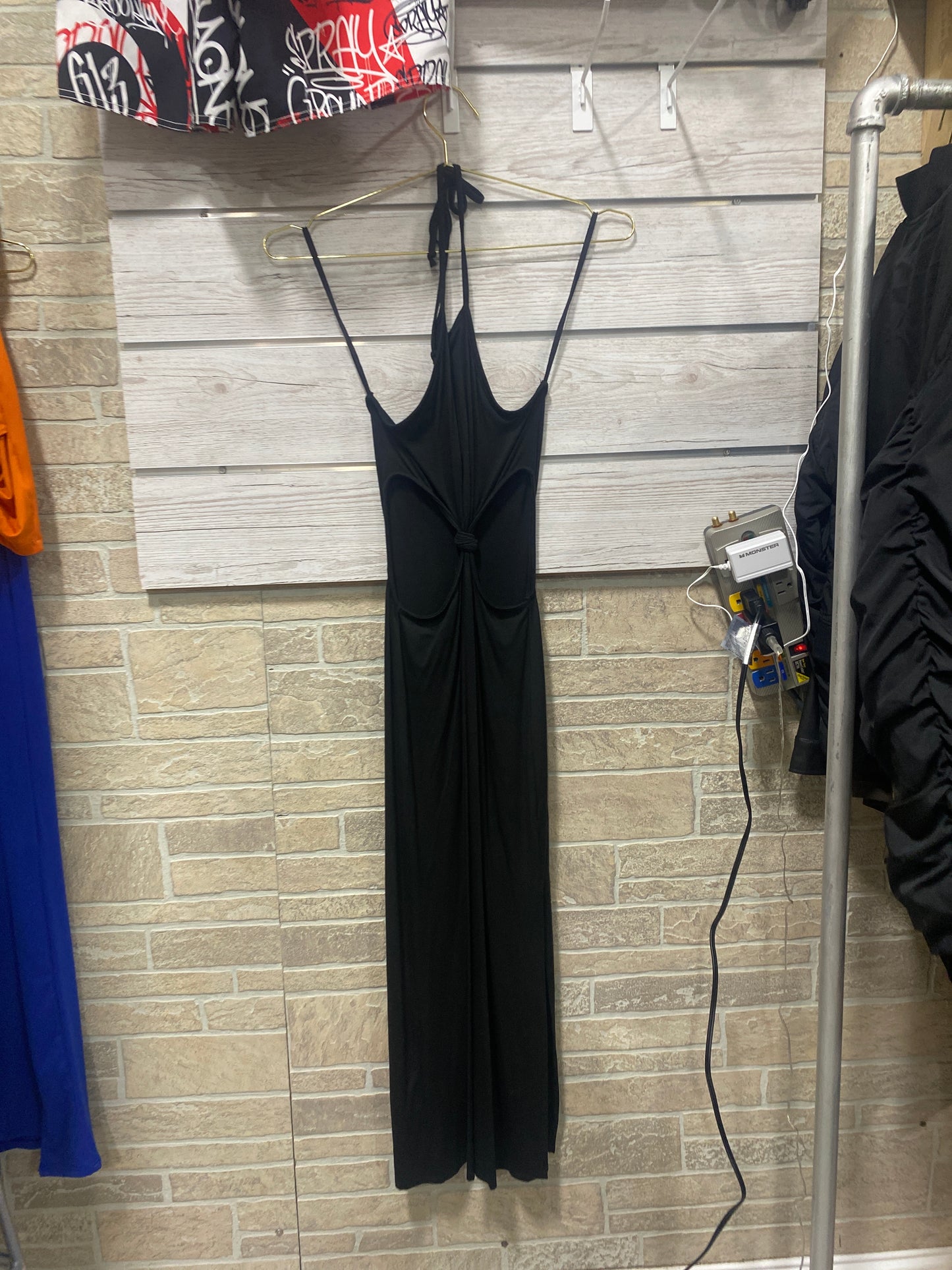 M7969D Black Long Dress
