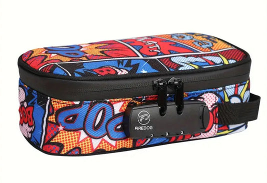 BLACK BOOM -Patterned Smell Proof Bag with Lock