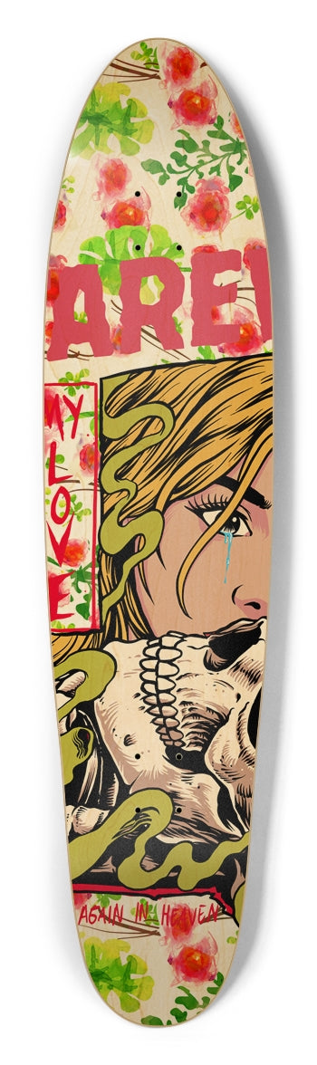 Farewell My Love Skateboard Deck: 9 Inch Canadian Maple Elegance